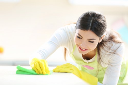 Local cleaning team preparing a Battersea property for move out