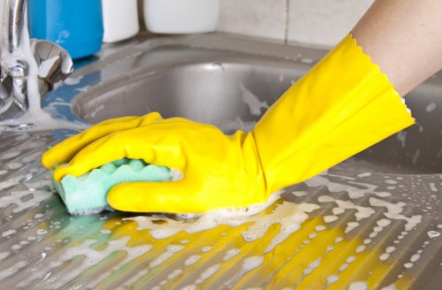 Supervisor reviewing safety procedures during a carpet cleaning job